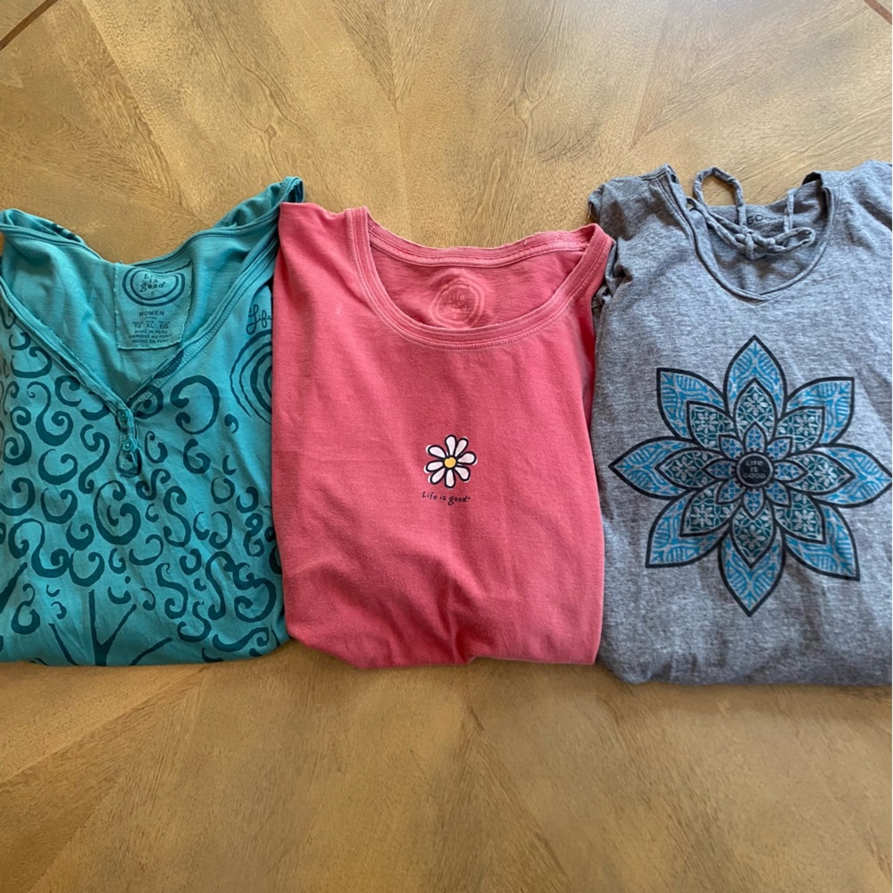 Life is Good long sleeve T-shirt Bundle SZ XL